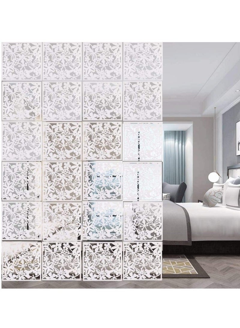 WALALLA 24 Pcs Hanging Room Divider, PVC Panels Screen, Room Divider, Home Decora Board for Decorating Living Room, Dining Room, Sitting Room, Office, Restaurant Decoration - Image 1